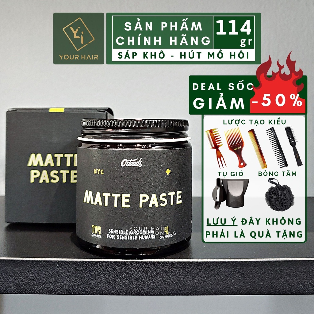 Sáp tạo kiểu O'douds Matte Paste 114 gram | Chính hãng bản mới nhất
