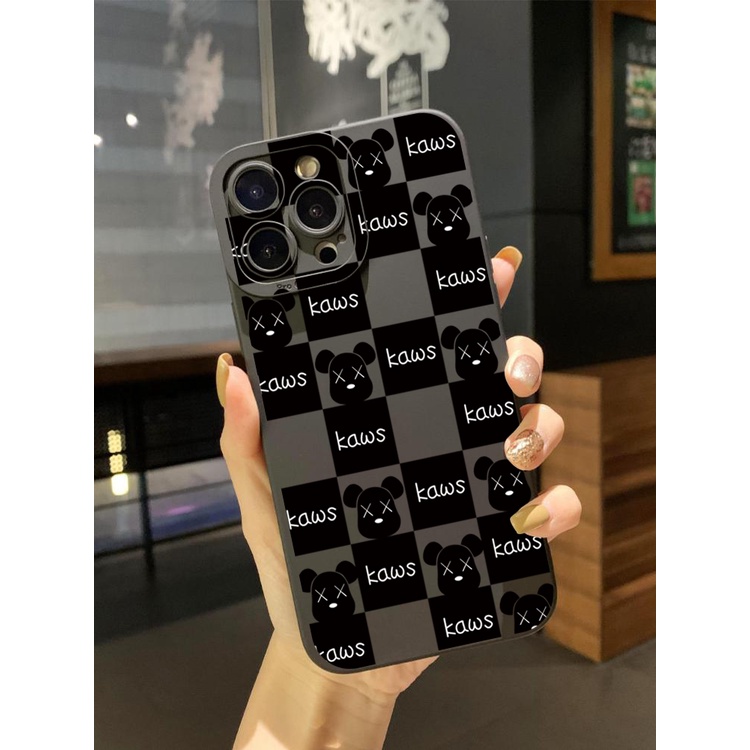 Ốp Điện Thoại Viền Vuông In Hình Kaws Cho OPPO A16 A15 A16E A16k A95 Reno6 Z 5G A94 A54 A74 4G A53 A76 A96 4G A12 A5S A7