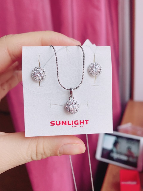 Khuyên tai nụ sale bạc 925 hãng sunlight của Nga sản xuất