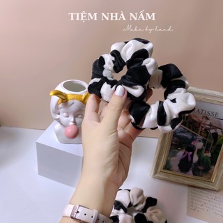 🎀 CỘT TÓC SCRUNCHIES BÒ SỮA SIÊU HOT HIT - [ Nhà Nấm handmade ]