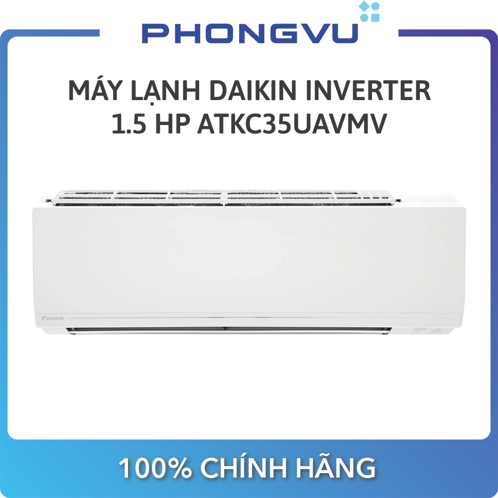 Máy lạnh Daikin Inverter 1.5 HP ATKC35UAVMV - Bảo hành 12 tháng - Miễn phí giao hàng Hà Nội