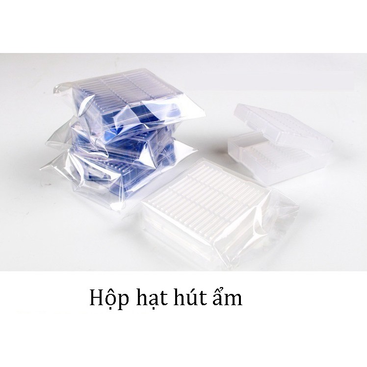 Hạt hút ẩm hộp 50g loại 1 siêu hút có thể tái sử dụng lâu dài