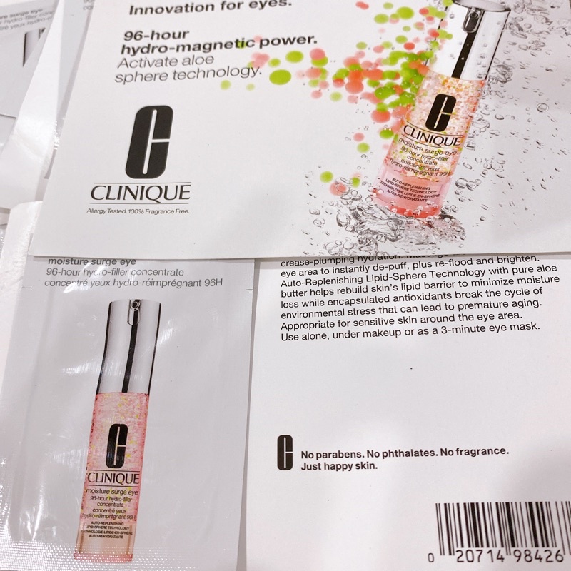 Sample Gói Kem mắt Clinique Moisture Surge Eye 96 Hour
