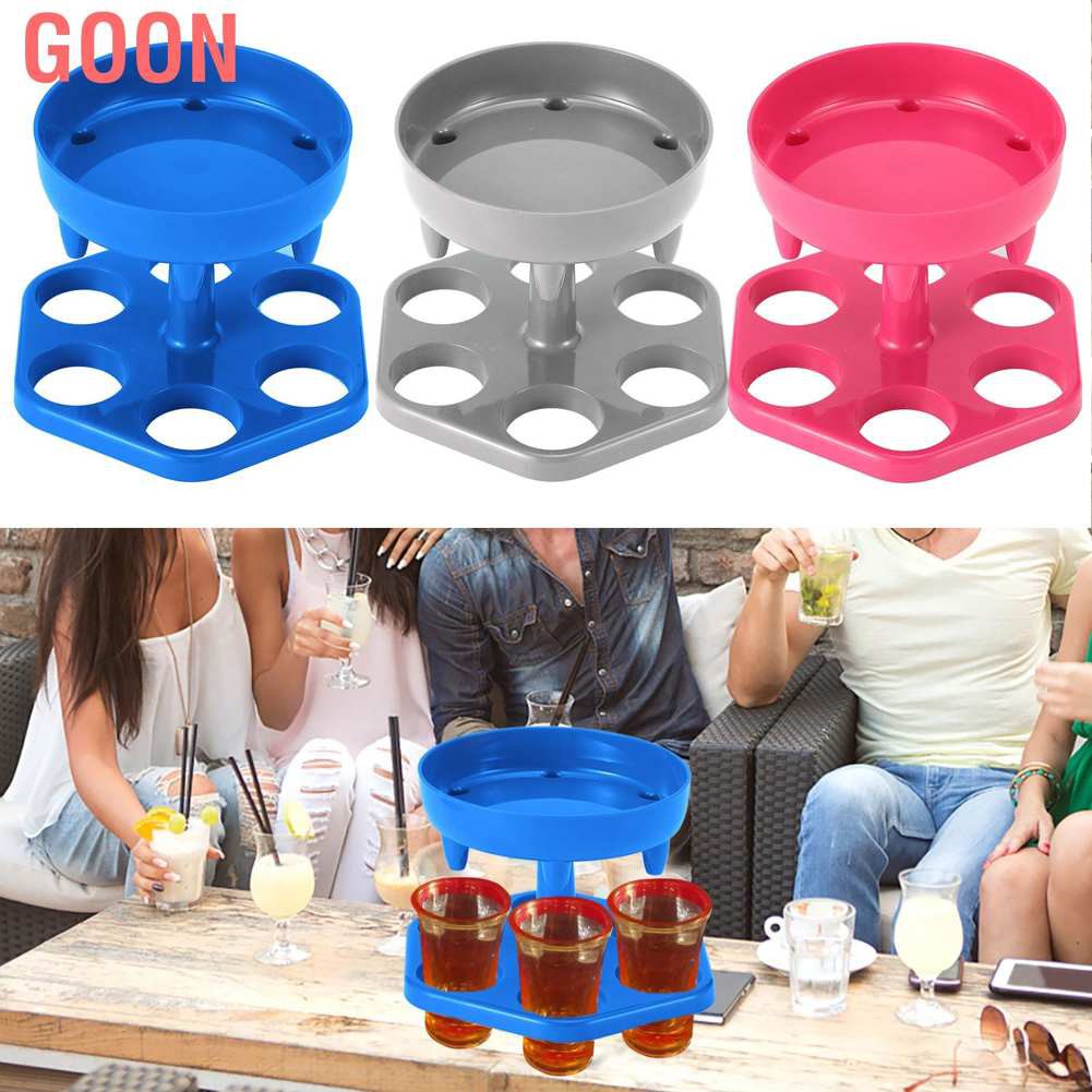 GOON Giá Treo 6 Chai Rượu Dạng Xoay Tiện Dụng