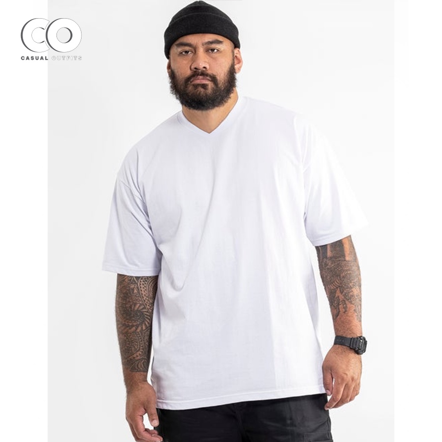 Áo thun, áo tee nam Pro Club  Light Weight 100% cotton cổ tim 2 màu đen trắng