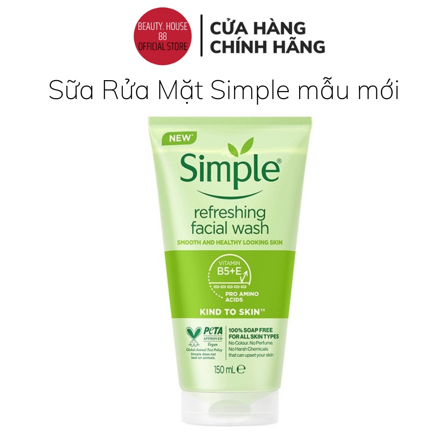 SỮA RỬA MẶT DỊU NHẸ SIMPLE FACIAL WASH - 150ml