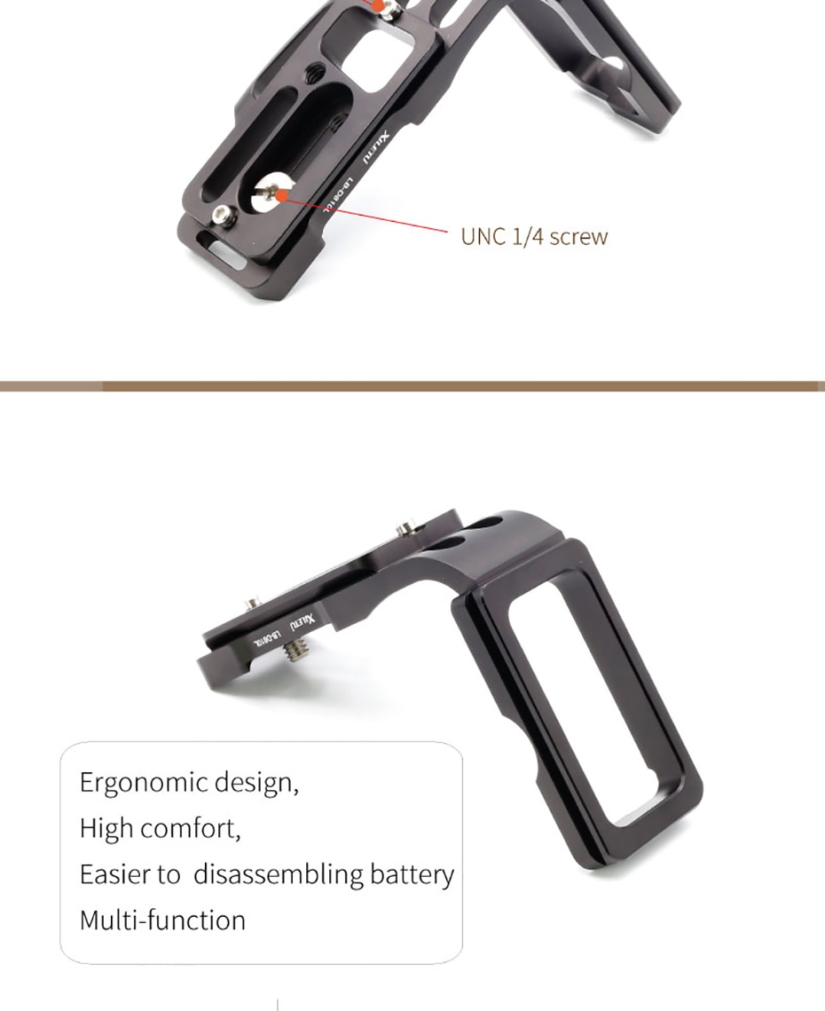 in stockXILETU LB-D810L L Type Professional Bracket Tripod Quick Release Plate Head Base Handle Grip for Nikon D800 D800E D810 Camera