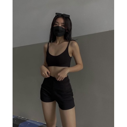 Quần Black Funoff Short - Biker Short Năng Động Chất Thun Tăm Dày Tôn Dáng Siêu Nâng Mông - MAY Fashion