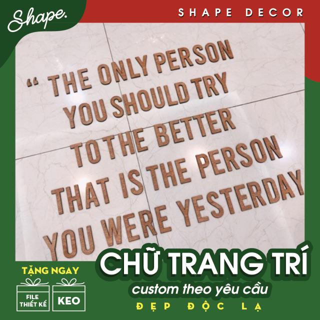 chữ trang trí dán tường