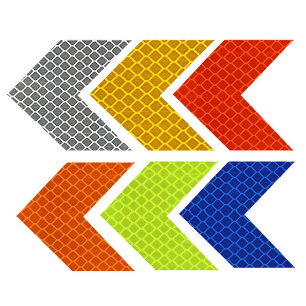 Bộ 10 Miếng Dán Phản Quang Hình Mũi Tên Nhiều Màu Sắc Trang Trí Cản Trước Xe Hơi