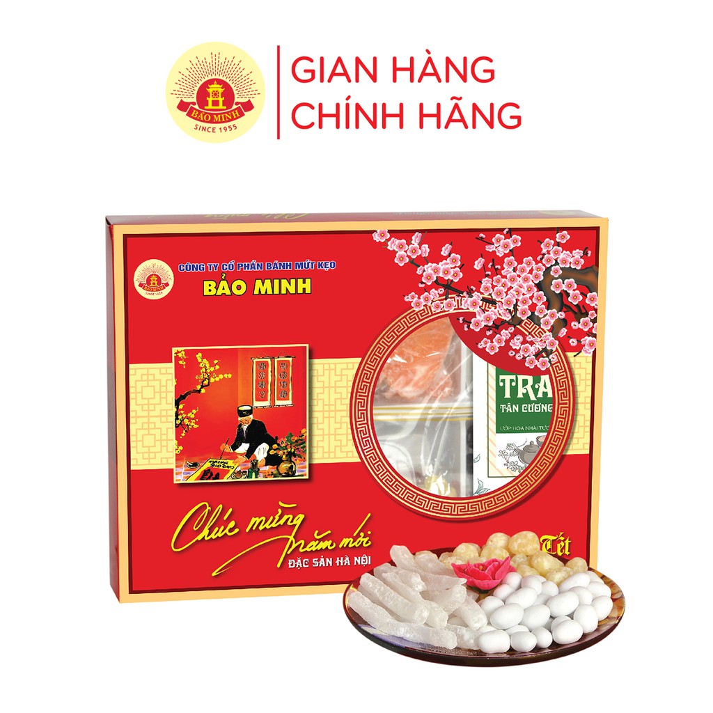 Hộp mứt thập cẩm đặc biệt mix trà Bảo Minh 400gr | BigBuy360 - bigbuy360.vn