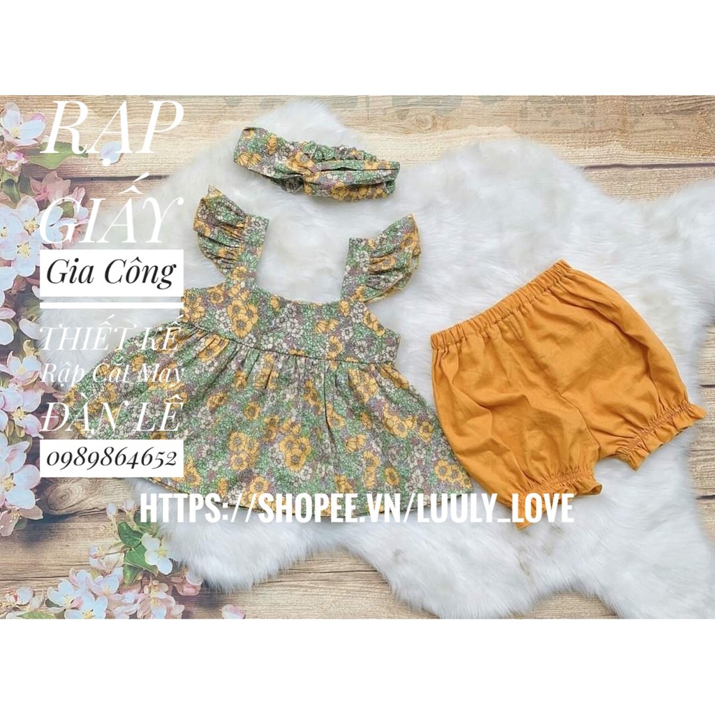 Rập giấyB377_ Rập giấy bộ mặc nhà cho bé yêu(1t-12t)