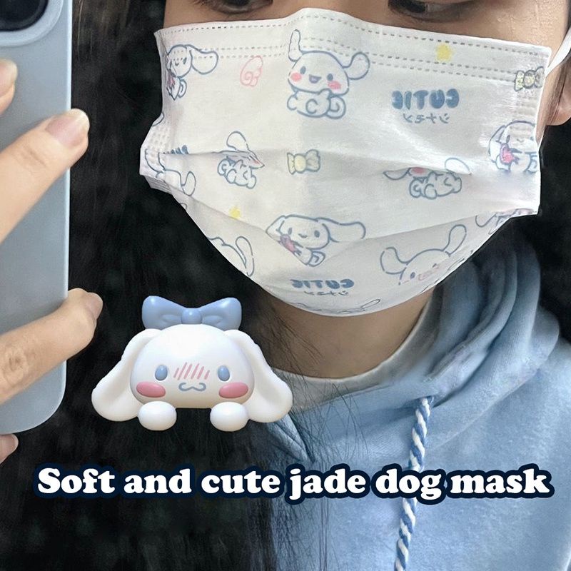 5 cái khẩu trang người lớn 3 lớp hoạt hình gấu dâu Lotso/gấu Pooh/Cinnamoroll/Pochacco/Stella