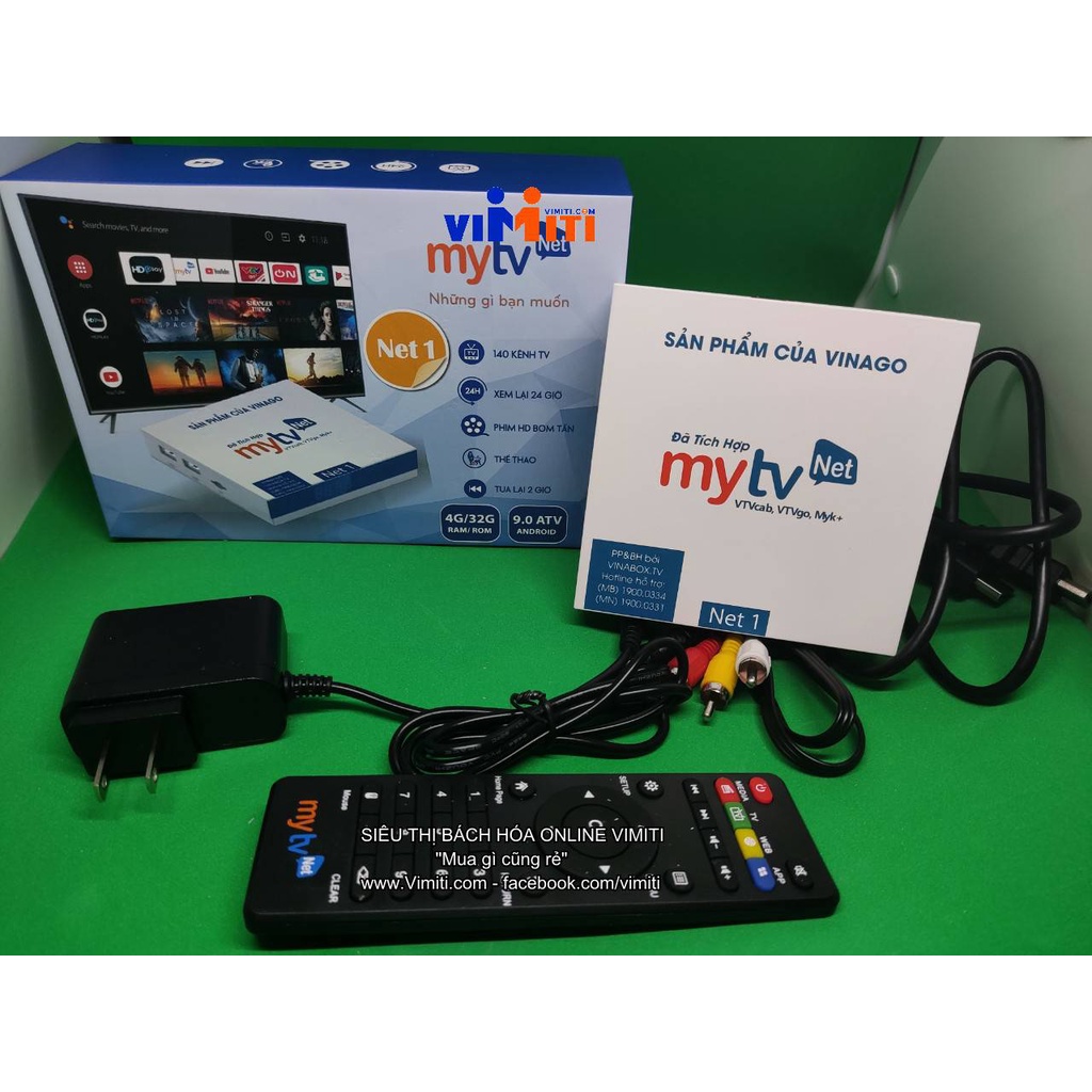 Tivi box và đầu thu kĩ thuật số Vinago My TV Net cấu hình ram 4gb, android 9.0 Rom 32gb, độ phân giải cao