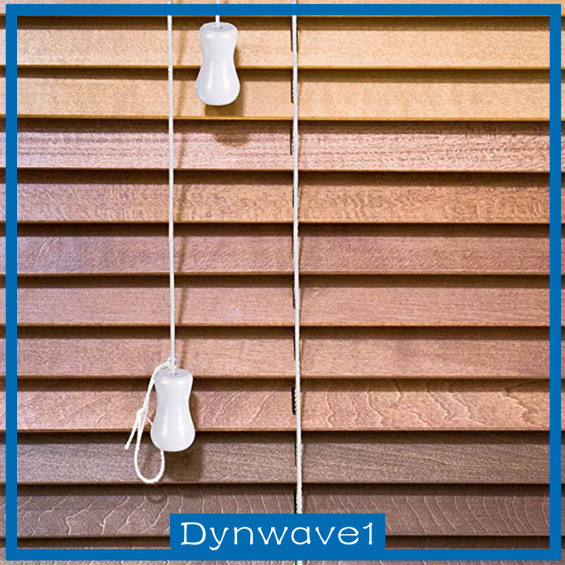 [DYNWAVE1]Brown Braided Lift Shade Cord Wood Pendant for Aluminum Blind Shade