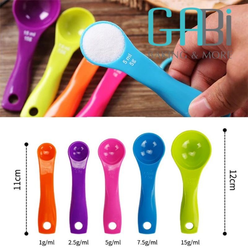 Set 5 cái thìa đong định lượng nấu ăn cho bé