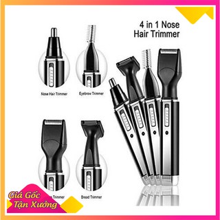 Tông Đơ Kemei 6630 Nhỏ Gọn Tiện Lợi Kiêm Máy Cạo Râu Cạo Lông Mũi Lông Tai - Dùng Pin Tiện Lợi
