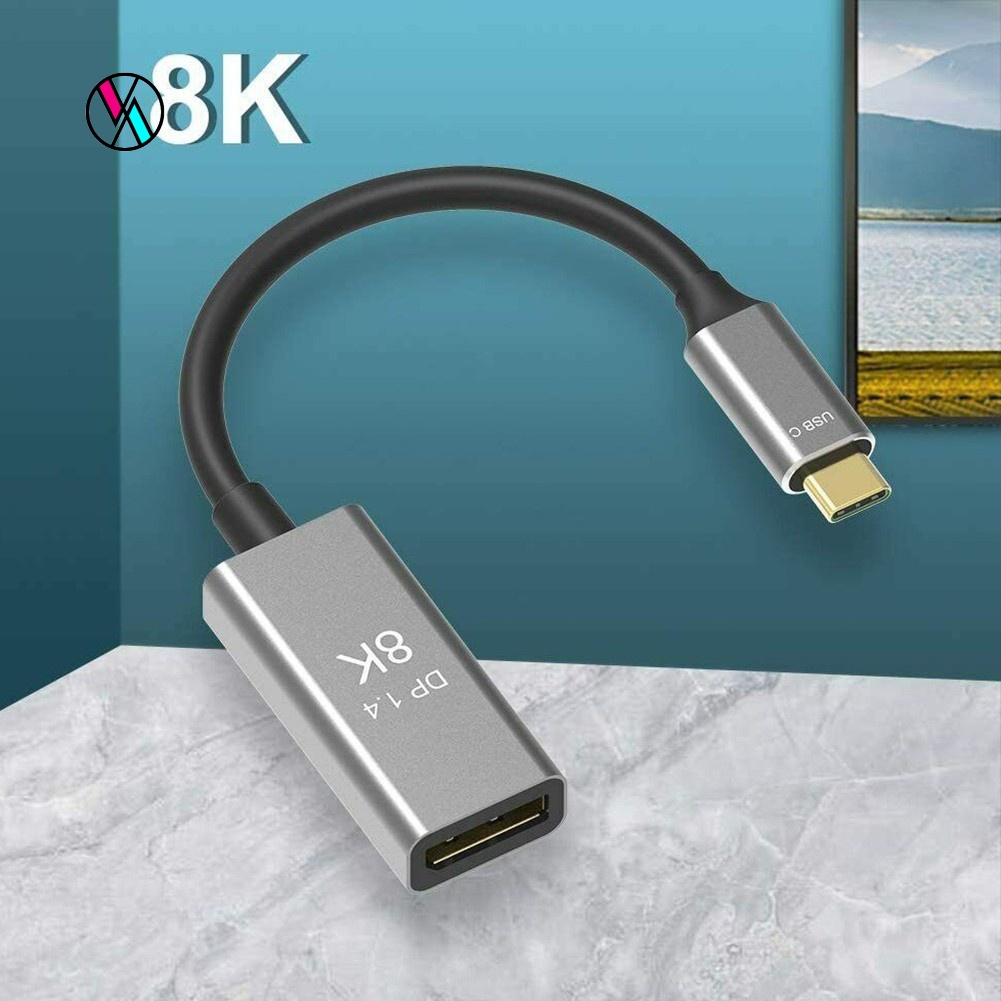 Cáp chuyển đổi USB Type C sang Displayport 8K 144Hz cho Laptop TV máy tính