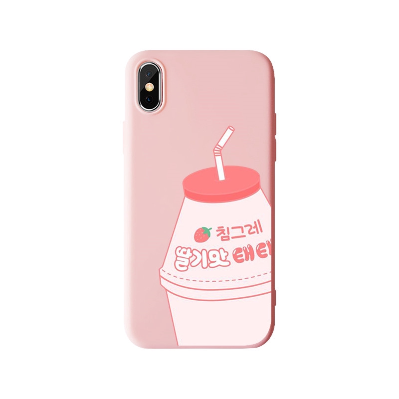 Ốp lưng silicone hình nước dâu cho iPhone 6 6s 7 8 6plus 8plus XR X XS XSMax 11 11pro | BigBuy360 - bigbuy360.vn