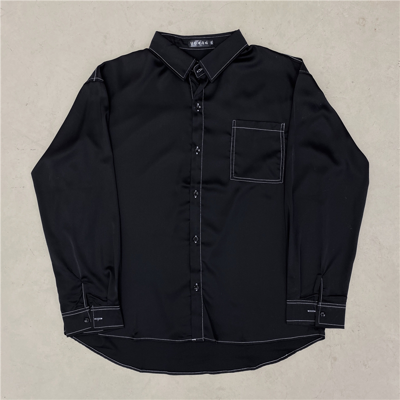 Áo Sơ Mi Dài Tay Trơn Màu Xinh Xắn Theo Phong Cách Hàn Quốc 22817 | BigBuy360 - bigbuy360.vn