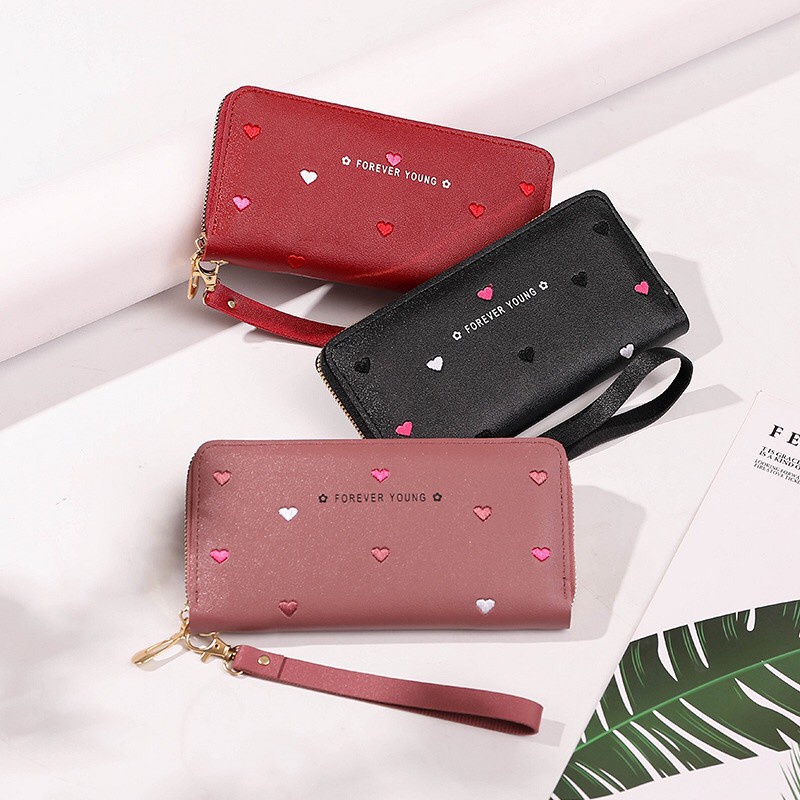 Ví nữ đựng tiền nhiều ngăn dáng dài 389 chất da cao cấp phong cách thanh lịch