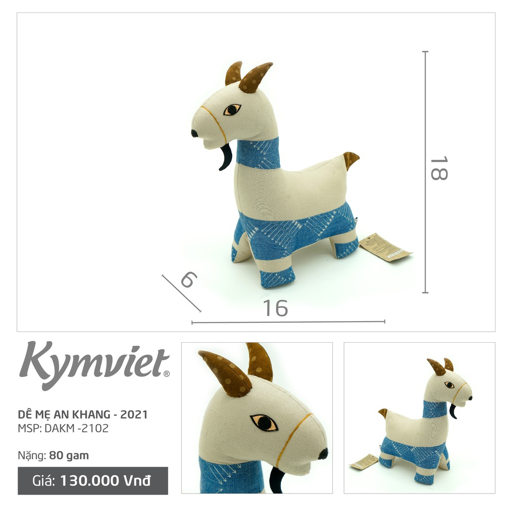 Đồ Chơi Nhồi Bông Hình Dê An Khang Mẹ Kymviet Craft Cotton