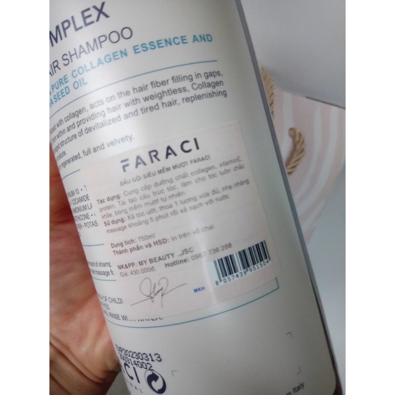 [HÀNG CHÍNH HÃNG]Cặp gội xả FARACI 750 ML mẫu mới nhất DẦU GỘI XẢ SIÊU PHỤC HỒI FARACI chống rụng tóc.