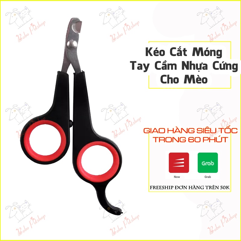 Kéo Cắt Móng Cho Chó Mèo Tay Cầm Nhựa Đệm Cao Su Êm Tay Cắt Nhanh Hiệu Quả Nhỏ Gọn Du Lịch - Bobo Pet Shop Hà Nội