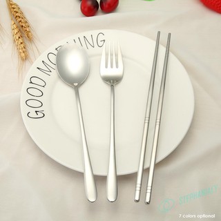 4pcs Portable Stainless Steel Tableware Set