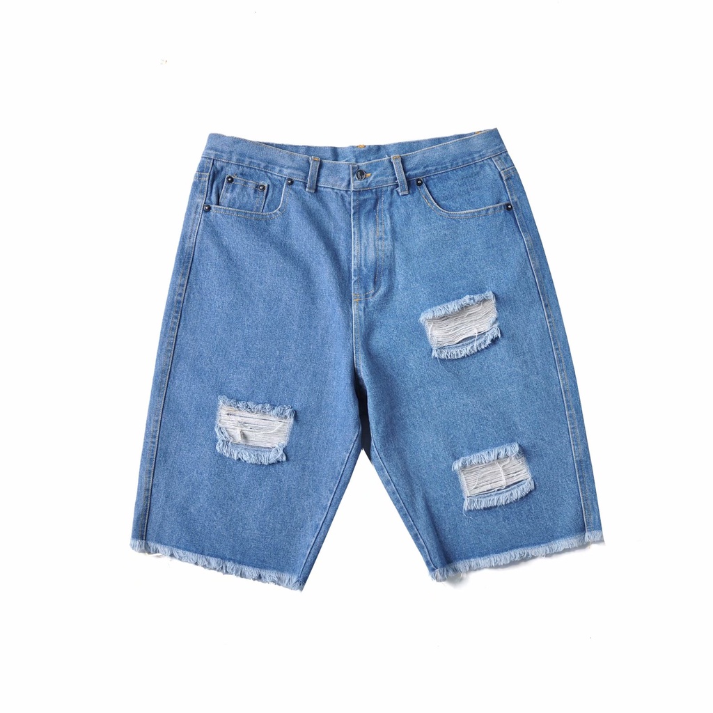 Men's Fashion Torn Jeans Shorts Size S-2Xl