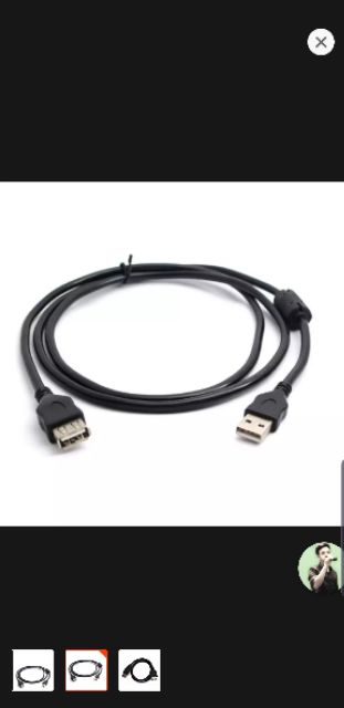 Dây nối dài USB 1.5m (có cục chống nhiễu)
