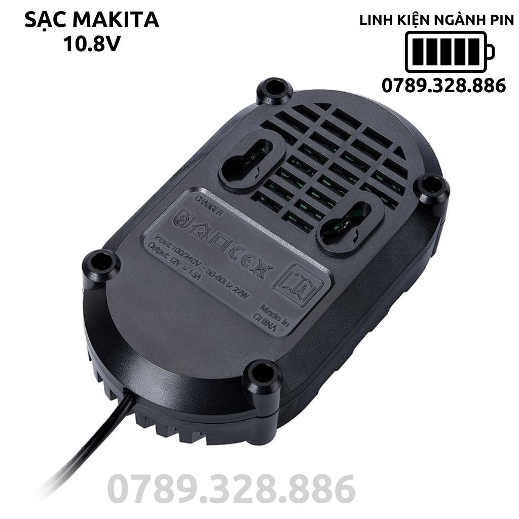 Sạc pin Makita 10.8V Li-ion pin cắm, sạc báo đèn và đầy tự ngắt