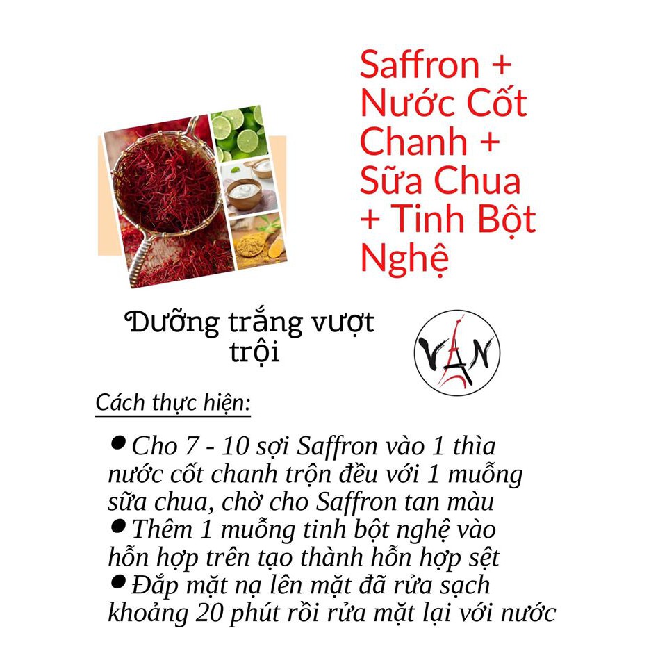 [ Tem chính hãng ] Nhuỵ hoa nghệ tây saffron Shalimar