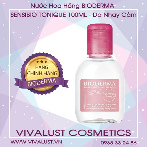 Nước hoa hồng BIODERMA Sensibio Tonique 100ml - Dành cho DA NHẠY CẢM