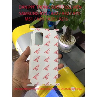 Dán PPF full viền mặt lưng SAMSUNG A72 / A52 / M51 / A32 / A71 / A51 / A31 / A21s bảo vệ máy toàn diện