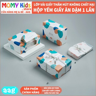 Yếm Ăn Dặm Dùng 1 Lần Cho Bé AAG Hàn Quốc Hộp Yếm Giấy Thấm Hút Tiện Lợi ( Hộp 20 Chiếc )