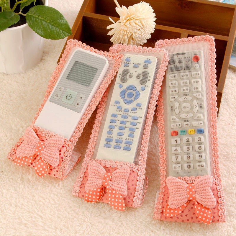 Túi Đựng Bảo Vệ Điều Khiển TV/Máy Lạnh Chống Bụi Trang Trí Nơ Thắt