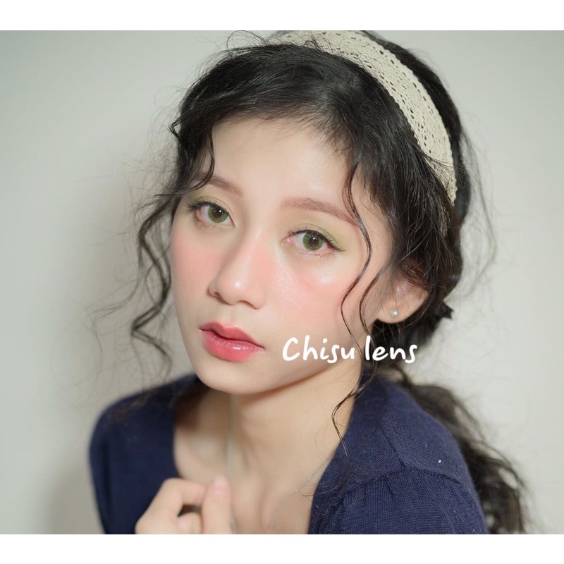 (0 độ) Lens xanh lá green giãn nhỏ sử dụng 1 năm