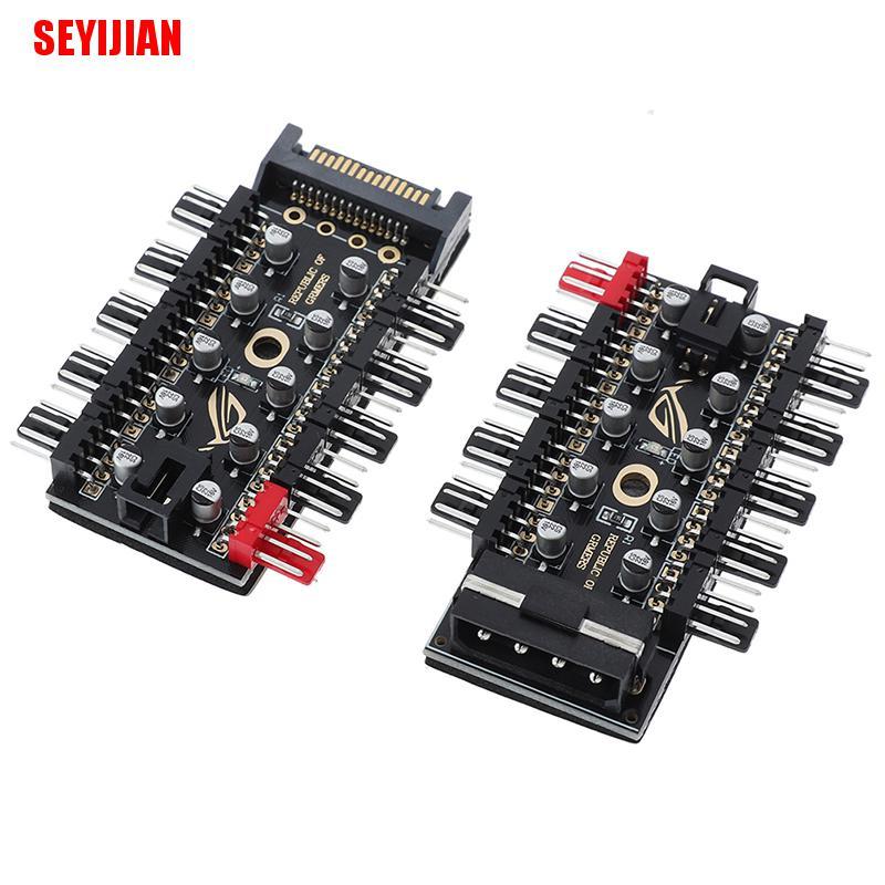 (SEY) Pwm Fan Hub 10 Sata Molex Cooler Cooling Fan Splitter Speed Controller Adapter | BigBuy360 - bigbuy360.vn
