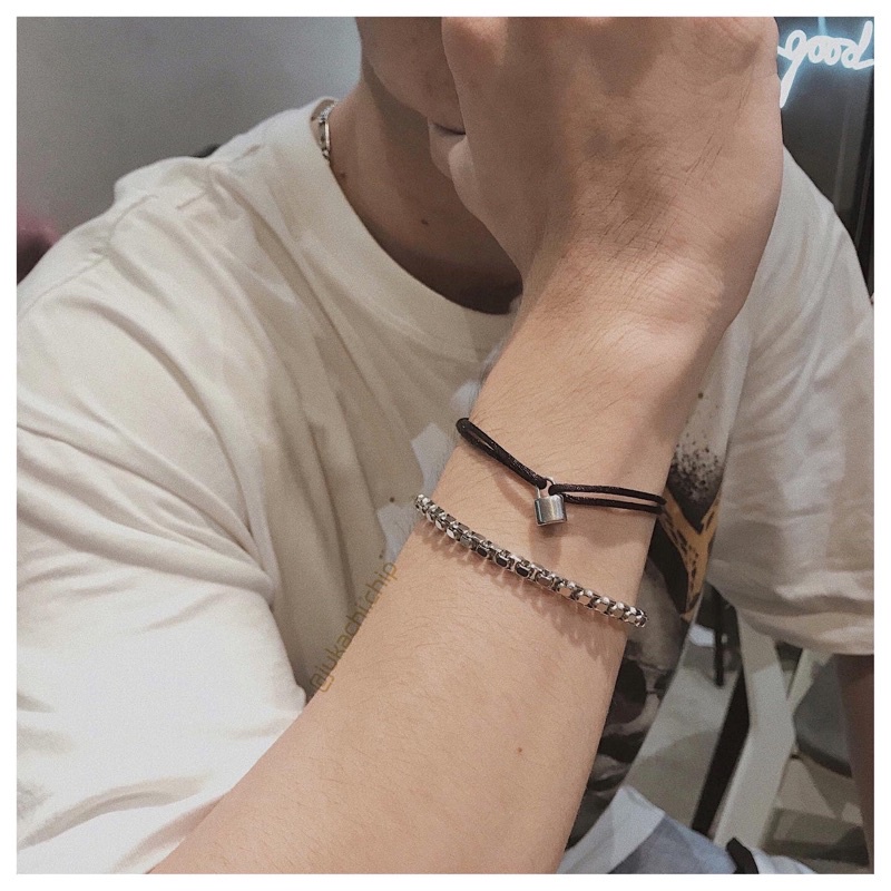 Vòng tay ổ khóa  Cheap moment with Taehyung | Taehyung bracelets