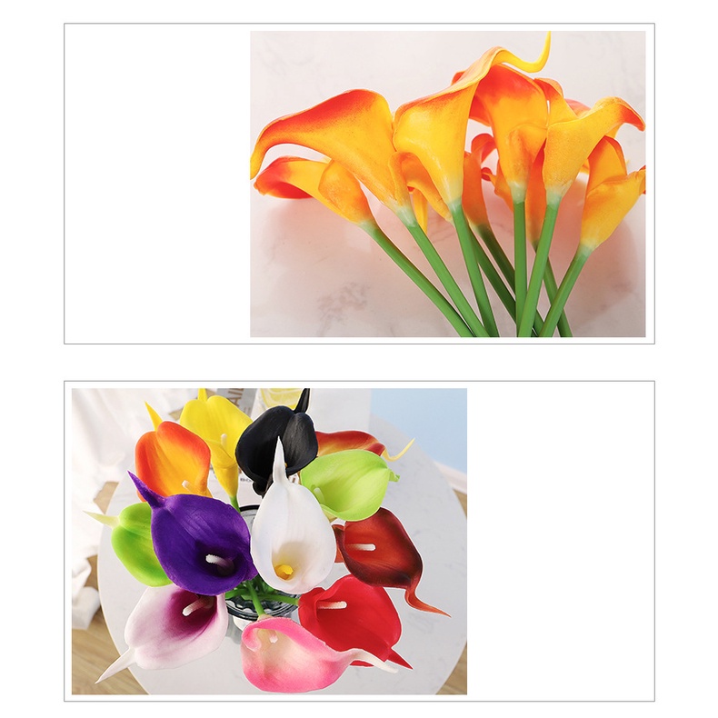 Bó Hoa calla lilies pu Nhân Tạo 33cm Trang Trí Nhà Cửa / Tiệc Cưới