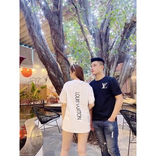 Áo thun giấu quần đen trắng, áo đôi nam nữ