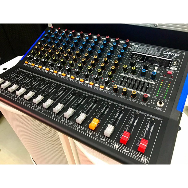 MIXER ORIS KG-12B -12 LINE ÂM THANH HAY CÓ BLUETOOTH,PC,USB - HÀNG NHẬP FULLBOX