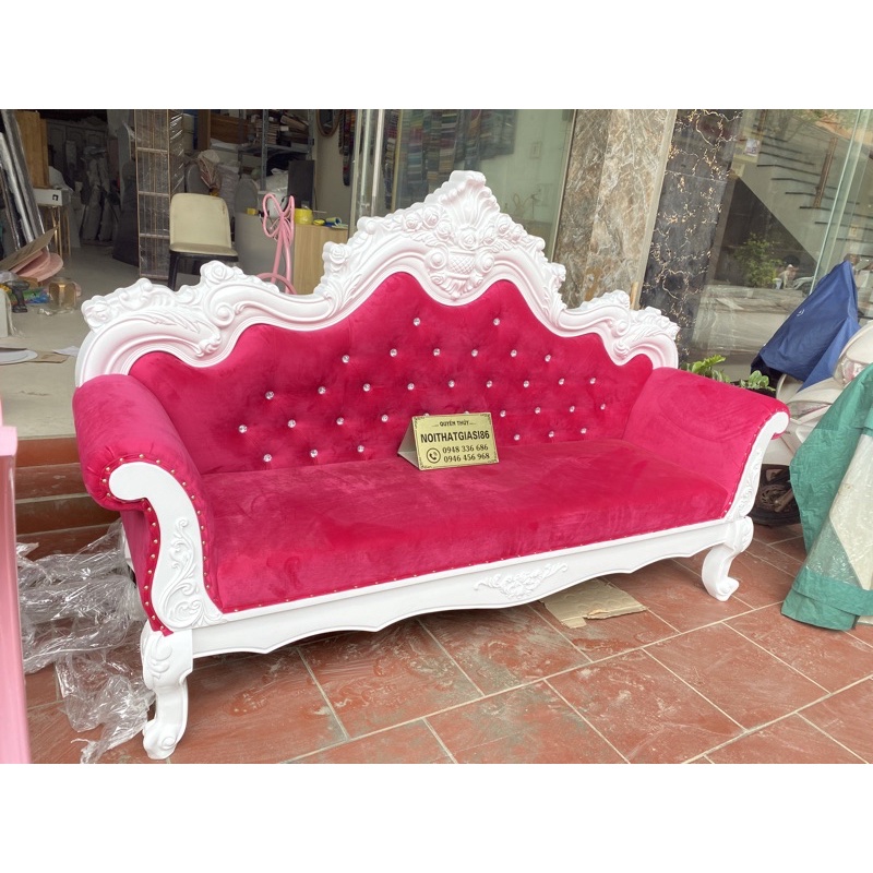 Sofa Tân cổ điển, sofa chờ tiệm nail, tiệm spa sf61 - Thuthuy88