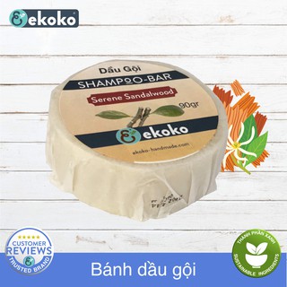 Dầu Gội Tự nhiên EKOKO SHAMPOO BAR SANDALWOOD (Gỗ Đàn hương) 90g cho Tóc mỏng, Tóc dầu, Tóc yếu