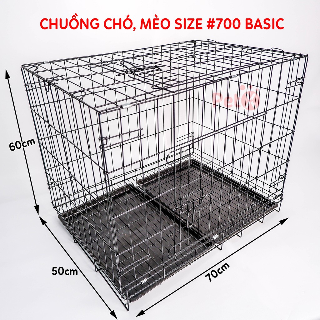 Chuồng chó, chuồng mèo gấp gọn sơn tĩnh điện Size 700, 600, 500