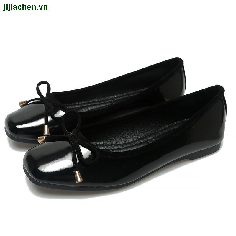Giày búp bê đế bằng mũi vuông phong cách Hàn Quốc mới thời trang mùa xuân 2021 cho nữ