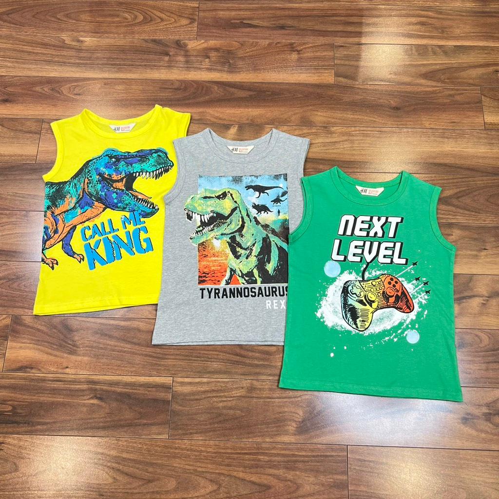 Áo sát nách cho bé trai H-M chất cotton  - Áo ba lỗ cho bé trai