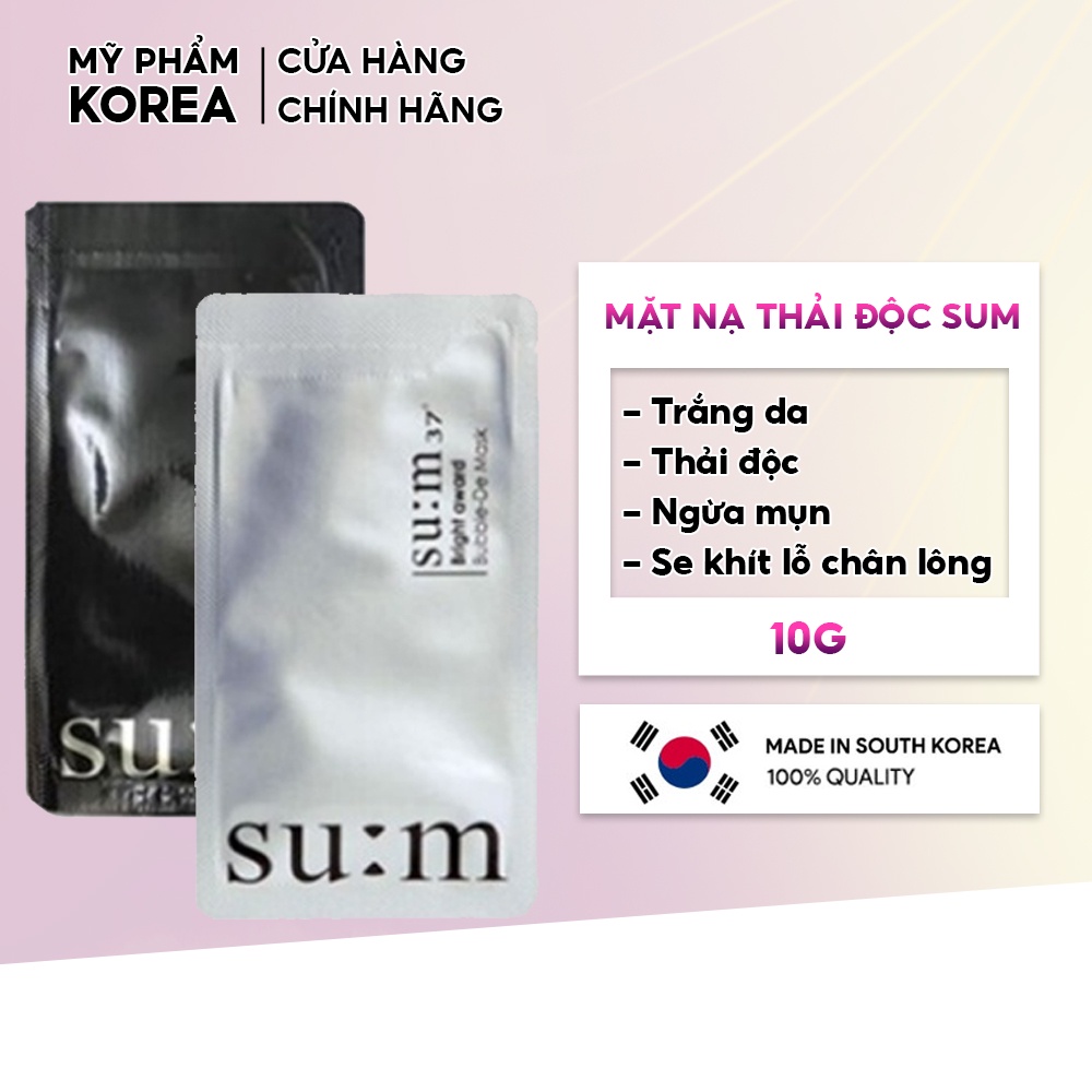 Mặt Nạ Thải Độc Sum dưỡng trắng da Hàn Quốc 1 Miếng [Cam Kết Hàng Chuẩn Chính Hãng]