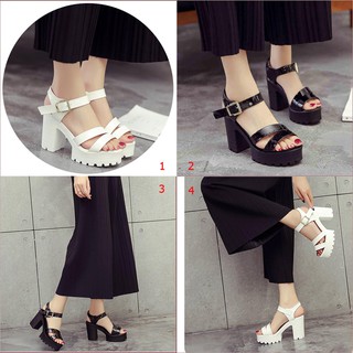 Giày sandal đế thô 2 quai 03 |Giày sandal đế thô nữ